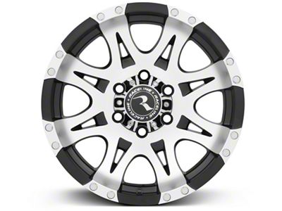 Raceline Raptor Black Machined 6-Lug Wheel; 17x9; 6mm Offset (21-24 F-150)