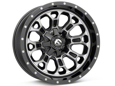 Fuel Wheels Crush Matte Black Machined 6-Lug Wheel; 20x9; 1mm Offset (21-24 F-150)