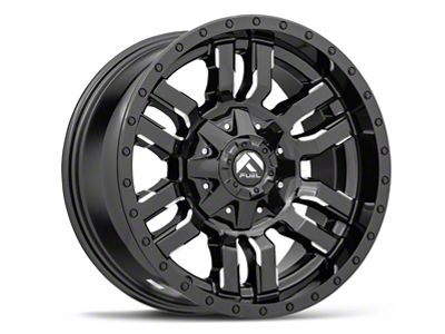 Fuel Wheels Sledge Gloss Black Milled 6-Lug Wheel; 18x9; 1mm Offset (21-24 F-150)