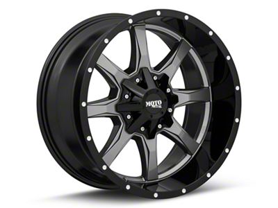 Moto Metal MO970 Gloss Gray with Gloss Black Lip 6-Lug Wheel; 20x10; -24mm Offset (15-20 F-150)