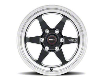 Weld Racing Ventura 6 Drag Gloss Black Milled 6-Lug Wheel; 17x5; -7mm Offset (21-24 F-150)