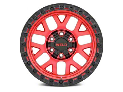 Weld Off-Road Cinch Candy Red 6-Lug Wheel; 17x9; -12mm Offset (15-20 F-150)