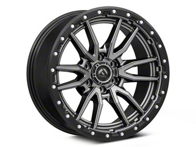 Fuel Wheels Rebel Matte Gunmetal with Black Simulated Bead Ring 6-Lug Wheel; 20x9; 20mm Offset (15-20 F-150)