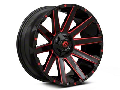 Fuel Wheels Contra Gloss Black with Red Tint 6-Lug Wheel; 22x10; -19mm Offset (09-14 F-150)