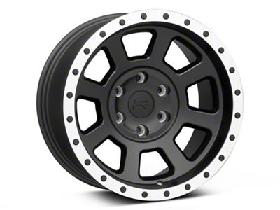 Rovos Wheels Kalahari Matte Black with Machined Lip 6-Lug Wheel; 17x9; -6mm Offset (04-08 F-150)