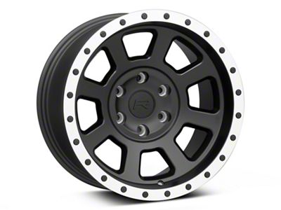 Rovos Wheels Kalahari Matte Black with Machined Lip 6-Lug Wheel; 17x9; -6mm Offset (15-20 F-150)