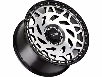 Off-Road Monster M50 Gloss Black Machined with Black Ring 6-Lug Wheel; 20x9.5; -12mm Offset (04-08 F-150)