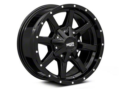 Moto Metal MO970 Gloss Black with Milled Lip 6-Lug Wheel; 17x8; 0mm Offset (21-24 F-150)