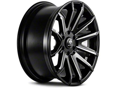 Mayhem Wheels Crossfire Gloss Black Milled 6-Lug Wheel; 22x9.5; 25mm Offset (21-24 F-150)