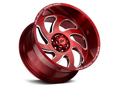 Off-Road Monster M07 Candy Red 6-Lug Wheel; 22x12; -44mm Offset (04-08 F-150)