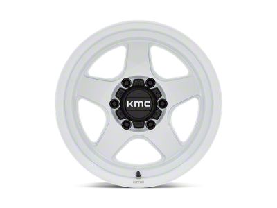 KMC Lobo Gloss White 6-Lug Wheel; 17x8.5; 18mm Offset (15-20 F-150)