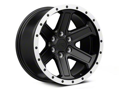 Rovos Wheels Tenere Matte Black with Machined Lip 6-Lug Wheel; 18x9; 0mm Offset (04-08 F-150)