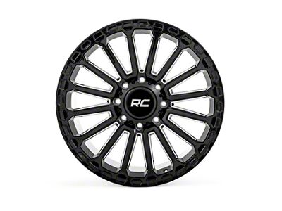 Rough Country 97 Series Gloss Black Milled 6-Lug Wheel; 17x9; -12mm Offset (04-08 F-150)