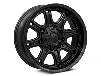 Fuel Wheels Darkstar Matte Black with Gloss Black Lip 6-Lug Wheel; 20x9; 1mm Offset (21-24 F-150)