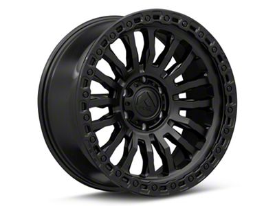 Fuel Wheels Rincon Matte Black with Gloss Black Lip 6-Lug Wheel; 18x9; 1mm Offset (21-24 F-150)