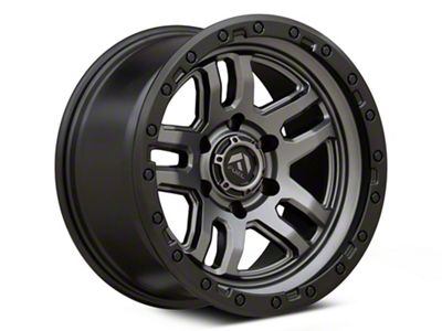 Fuel Wheels Ammo Matte Gunmetal with Black Bead Ring 6-Lug Wheel; 18x9; 20mm Offset (21-24 F-150)