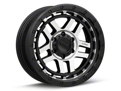 KMC Recon Satin Black Machined 6-Lug Wheel; 18x8.5; 0mm Offset (04-08 F-150)