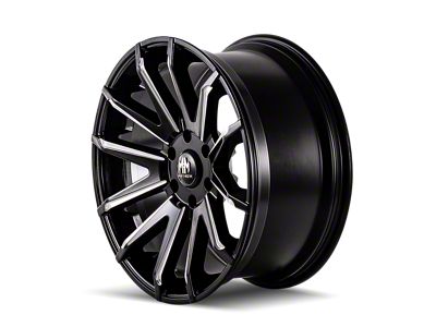 Mayhem Wheels Crossfire Gloss Black Milled 6-Lug Wheel; 20x9.5; 10mm Offset (19-24 Sierra 1500)