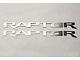 Running Board Raptor Badges; Brushed (17-20 F-150 Raptor)