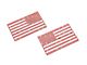 Stainless Steel American Flag Emblem; Brushed (Universal; Some Adaptation May Be Required)