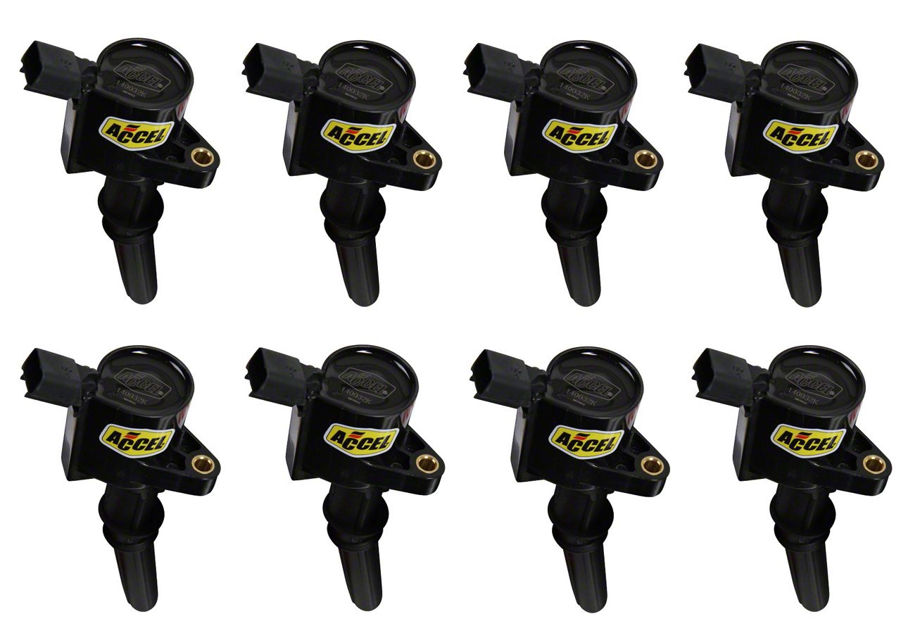 Accel F 150 Supercoil Ignition Coils Black 8 Pack 140032k 8 97 10 46l F 150 97 03 54l F 8054