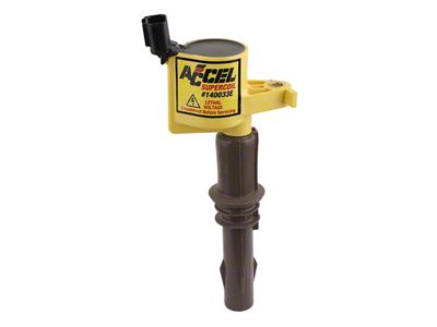 Accel SuperCoil Ignition Coil; Yellow (Late 08-10 5.4L, 6.8L F-250 Super Duty)