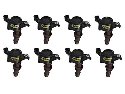 Accel SuperCoil Ignition Coils; Black; 8-Pack (Late 08-10 5.4L, 6.8L F-250 Super Duty)