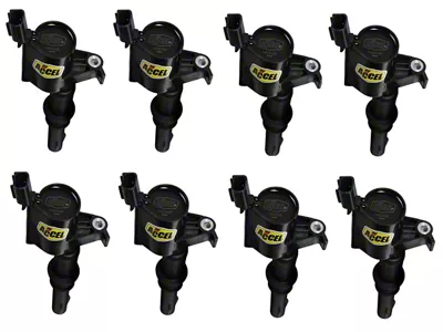 Accel SuperCoil Ignition Coils; Black; 8-Pack (05-Early 08 5.4L, 6.8L F-250 Super Duty)