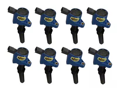 Accel SuperCoil Ignition Coils; Blue; 8-Pack (99-07 5.4L, 6.8L F-250 Super Duty)