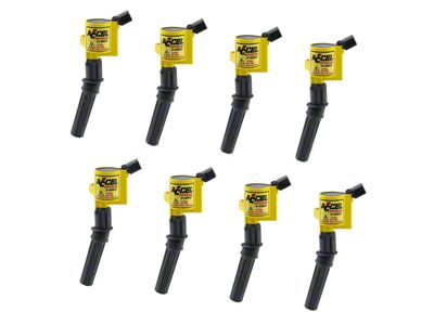 Accel SuperCoil Ignition Coils; Yellow; 8-Pack (99-07 5.4L, 6.8L F-250 Super Duty)