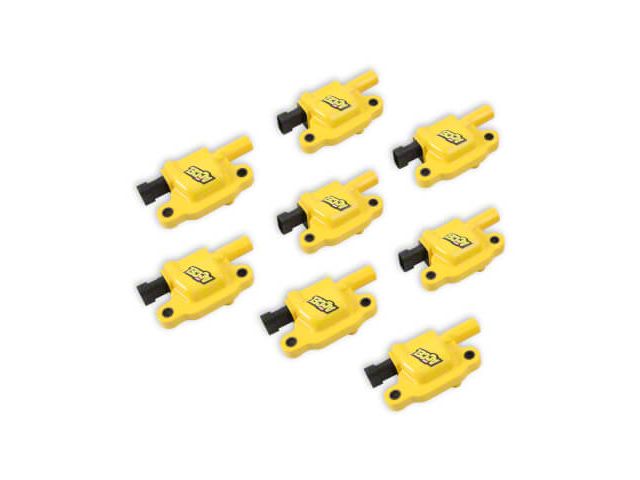 Accel SuperCoil Ignition Coils; Yellow; 8-Pack (07-11 6.0L Sierra 3500 HD)