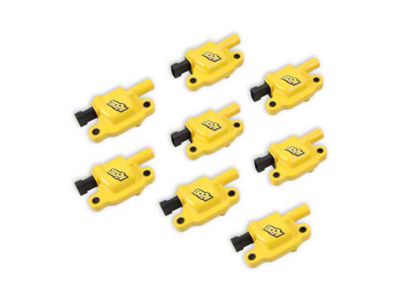 Accel SuperCoil Ignition Coils; Yellow; 8-Pack (07-13 6.0L Silverado 3500 HD)