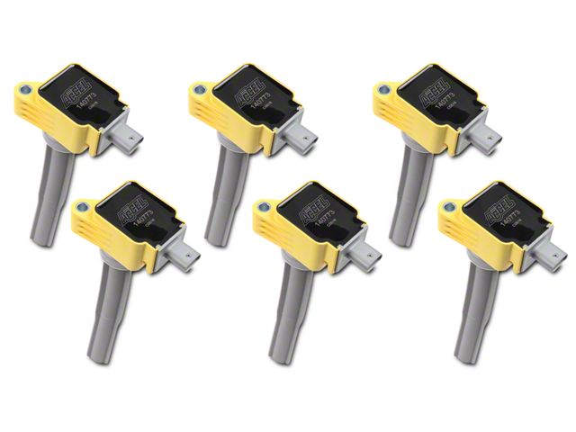 Accel Super Coil Packs; Yellow (15-17 2.7L EcoBoost F-150)