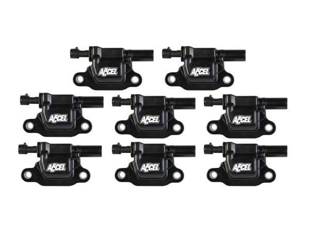 Accel Square Coil Packs; Black (15-18 5.3L Tahoe)
