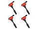 Ignition Coils; Red; Set of Four (15-18 2.5L Canyon)