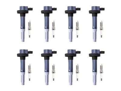 Ignition Coils; Black; Set of Eight (11-Early 16 5.0L F-150)