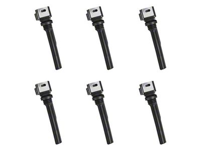 Ignition Coils; Black; Set of Six (17-21 3.5L EcoBoost F-150; 2021 3.5L PowerBoost F-150)