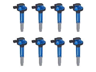 Ignition Coils; Blue; Set of Eight (11-Early 16 5.0L F-150)