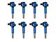 Ignition Coils; Blue; Set of Eight (11-Early 16 5.0L F-150)