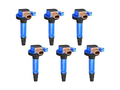 Ignition Coils; Blue; Set of Six (11-16 3.5L EcoBoost F-150)