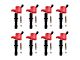 Ignition Coils; Red; Set of Eight (04-08 5.4L F-150)