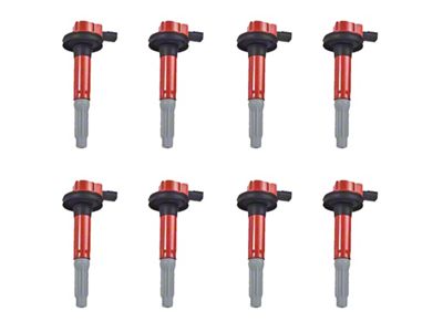 Ignition Coils; Red; Set of Eight (11-Early 16 5.0L F-150)