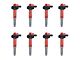 Ignition Coils; Red; Set of Eight (11-Early 16 5.0L F-150)