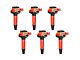 Ignition Coils; Red; Set of Six (11-16 3.5L EcoBoost F-150)