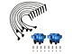 Ignition Coils with Spark Plugs and Wires; Blue (97-99 4.6L F-150)