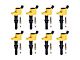 Ignition Coils; Yellow; Set of Eight (04-08 5.4L F-150)