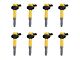 Ignition Coils; Yellow; Set of Eight (11-Early 16 5.0L F-150)