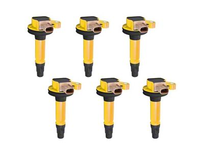 Ignition Coils; Yellow; Set of Six (11-16 3.5L EcoBoost F-150)