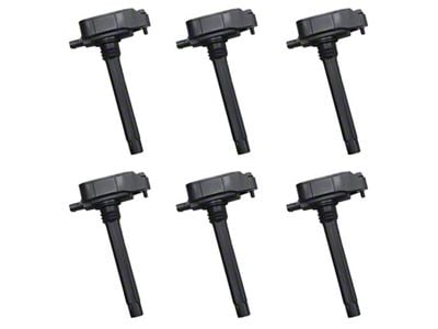 Ignition Coil; Black; Set of Six (19-24 3.6L RAM 1500)