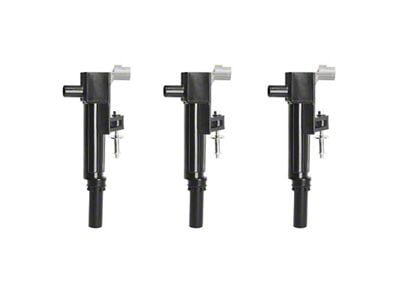 Ignition Coils; Black; Set of Three (09-12 3.7L RAM 1500)